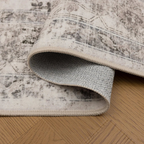 Mrcarpet Vintage Loper Vloerkleed wasbaar Beige Mason 80x250cm 80 x 250cm