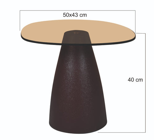 Brix bijzettafel Mylon Brown - 50cm - bruin