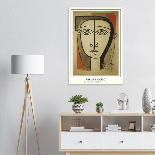 Artfulprints Poster Pablo Picasso - Head of a woman   - 30x40 cm - Bruin