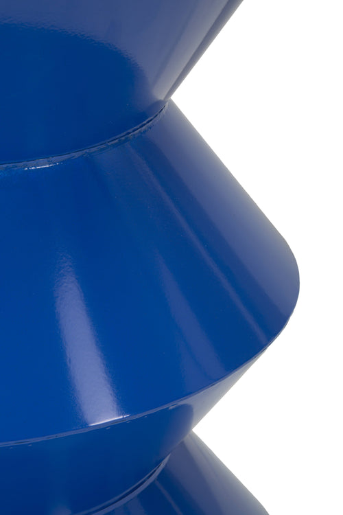 Mauro Ferretti Bijzettafel - ø37,5x45 cm - Glanzend blauw