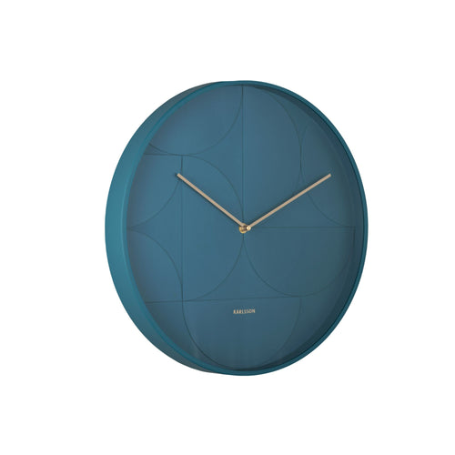 Karlsson wandklok Echelon Circular - blauw - Ø40cm - vtwonen shop