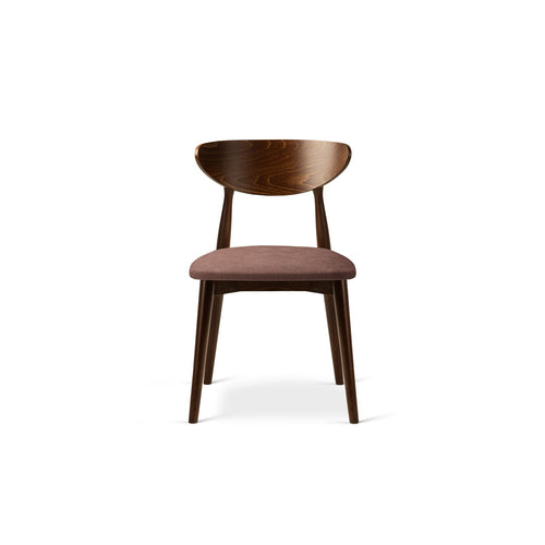 Set van 2 stoelen Leon chenille donkerroze - 48x47.5x79cm