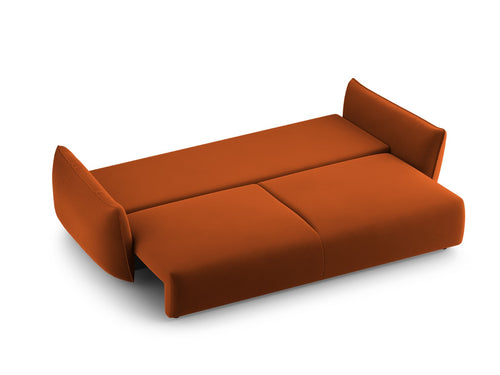 Cosmopolitan Design Slaapbank met opbergdoos Matera 3-zits, flueel terracotta - 108x240x86cm