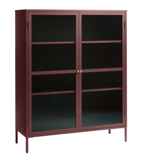 Rebellenclub vitrinekast omeo - 140 x 111 cm - bordeauxrood - vtwonen shop