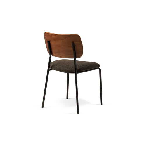 Set van 2 stoelen met gesp Dina boucle bruin - 47x49x79cm