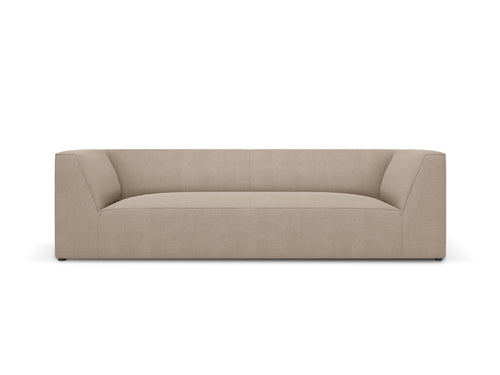 Micadoni - Bank "Ruby" 3 zitplaatsen, structurele stof, donkerbeige - 93x232x69cm