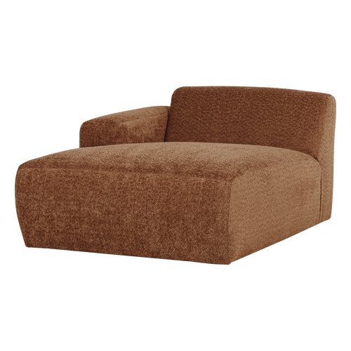 WOOOD chaise longue bank links Mojo Base - Wollig - R.bruin - 74x112x162