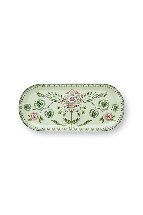 Pip Studio - Taartplateau Lily & Lotus - Lichtgroen - 33,3x15,5 cm