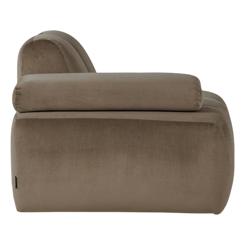 WOOOD 1-zits bank arm links Mojo - Velvet - Taupe - 74x124x97