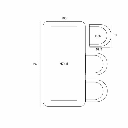 4 Seasons tuinset Puccini - tuintafel Prado 240x105x75 cm 7-delig - vtwonen shop
