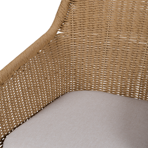 Lisomme Loki Rotan Tuinstoel Naturel - Met Zitkussen - vtwonen shop