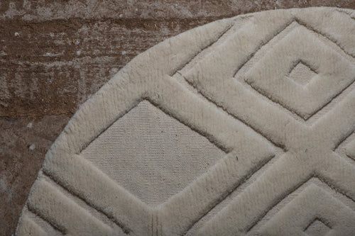 Rebellenclub Vloerkleed Fino - ø200cm - Beige - vtwonen shop