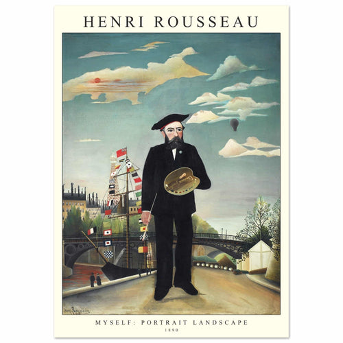 Artfulprints  Henri Rousseau - Portrait landscape   poster A4 21x29.7 cm - vtwonen shop