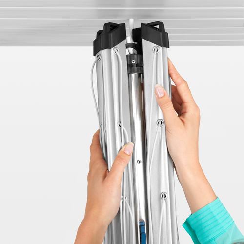 Brabantia Droogmolen Topspinner, 40 meter met metalen grondanker, doorsnede 45 mm 310744 - Metallic Grey