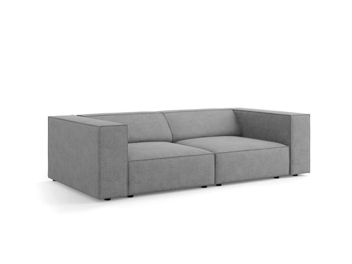 Cosmopolitan Design Bank Arendal 3-zits, chenille met ribbeleffect, donkergrijs - 102x204x70cm