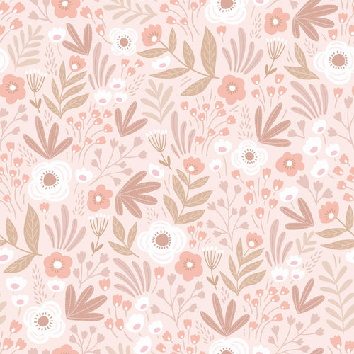 ESTAhome behang bloemetjes licht roze - 50 x 900 cm - 131065 - vtwonen shop