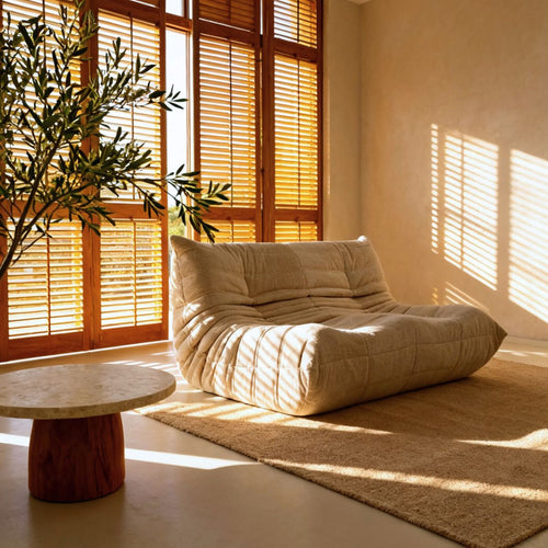 Giga Meubel 2-Zits Bank - Beige Stof - 168x100x69cm