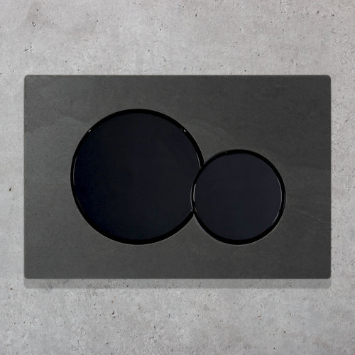 Decoplates wc paneel front, rechthoekig liggend - zwart - 24.6x16.4cm - vtwonen shop