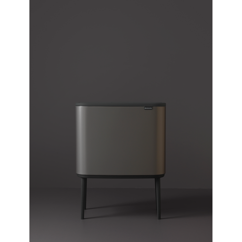 Brabantia Bo Touch Bin, met 2 binnenemmers, 11 + 23 liter - Platinum