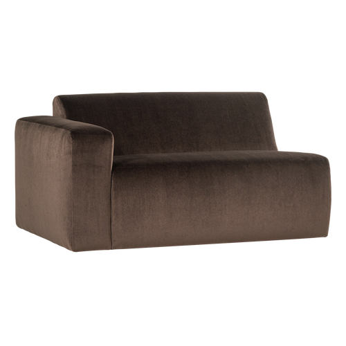 WOOOD 1,5-zits bank arm links Mojo Base - Velvet - Bruin - 74x145x97