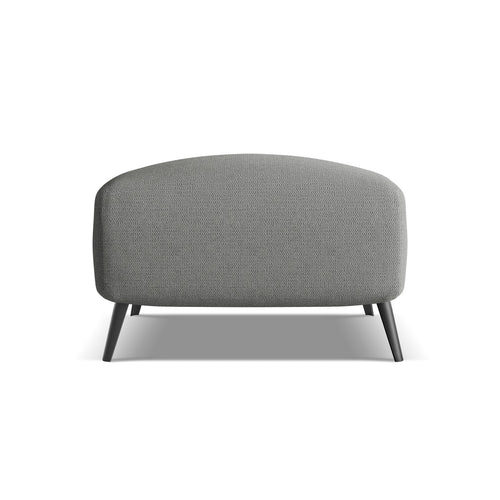 LaMiaSofa Poef Genova - chenille stof - olifant - 65x65x44