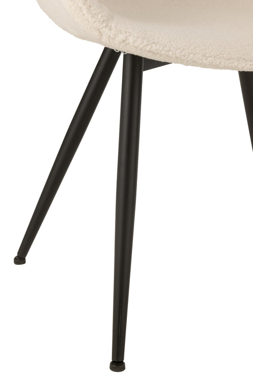 J-Line stoel - stof/metaal - wit - vtwonen shop