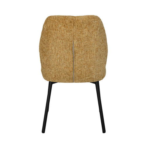 Livingfurn eetkamerstoel Tess - geel - set van 2 - 63x48x83