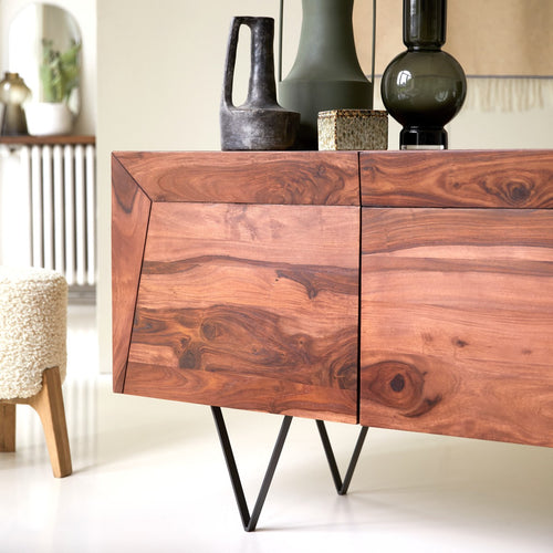 Tikamoon Massief palissander buffet 175 cm - Bruin - vtwonen shop