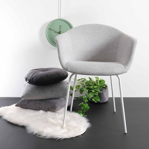 Nolon Nora-Otis Eetkamerstoelen Set van 2 - Lichtgrijs - Witte Poten - vtwonen shop