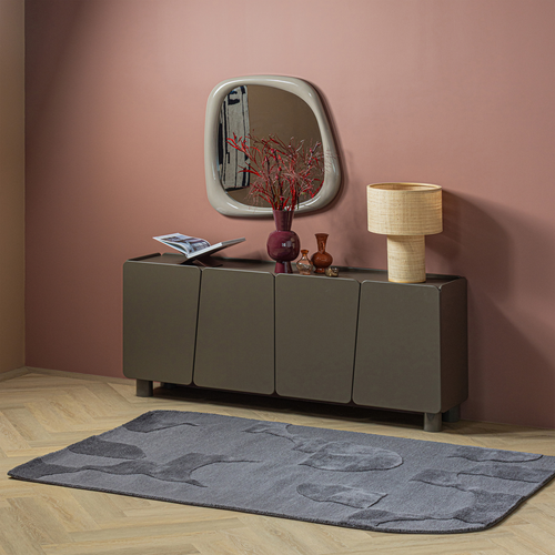 WOOOD vloerkleed Livo - Wol/Katoen - Grijs - 170x240