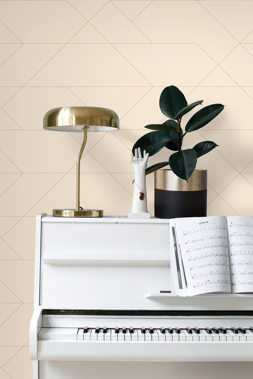 ESTAhome behang grafische lijnen beige - 50 x 900 cm - 139773 - vtwonen shop