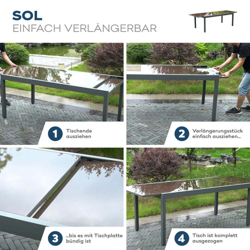 Home Deluxe Zitgroep SOL MADERA Hoeveelheid: 9 stuks.
