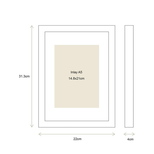 vtwonen Fotolijsten - Set van 2 - Zwart - Hout - 22 x 31 cm