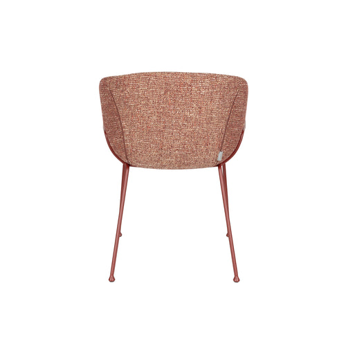 Zuiver Feston Eetkamerstoelen Met Armleuningen Terra/Rood - Set van 2