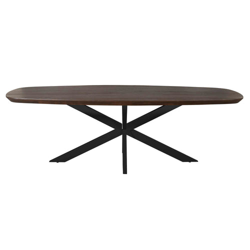StarFurn Eettafel Madison - Deens Ovaal Bruin/Zwart - 240x110x76cm