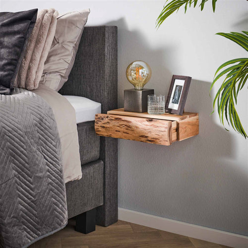 Giga Meubel Nachtkastje Tree L - Naturel - Set van 2 - 40x10x20cm - vtwonen shop