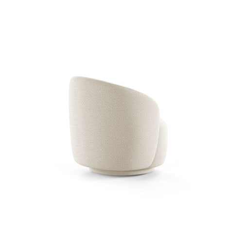 Cosmopolitan Design - Draaistoel Savona boucle ivoor - 72.5x69x70.5cm