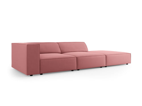 Cosmopolitan Design Rechte bank Arendal 4-zits, flueel, zalm - 102x262x70cm