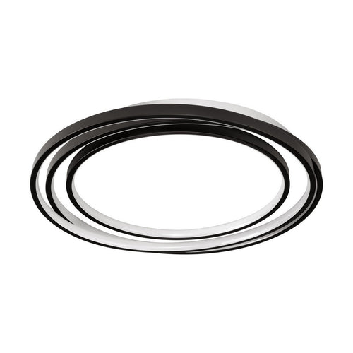 Nova Luce ARBOR Geïntegreerde LED-plafondlamp, matzwart, Triac dimbaar, 33W, 1067lm, 3000K