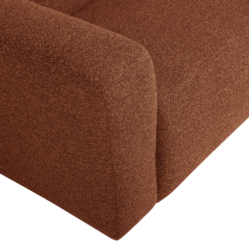 WOOOD 1,5-zits bank arm links Mojo Base - Bouclé - Roestbruin - 74x145x97