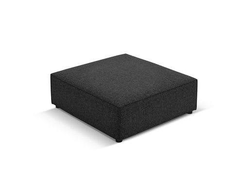 Cosmopolitan Design Poef Arendal chenille, zwart - 80x102x40cm
