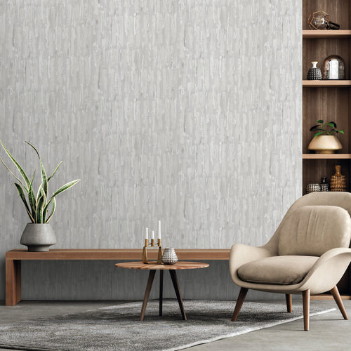 Sanders & Sanders behang houtlook grijs wit - 53 cm x 10 m - 640065 - vtwonen shop