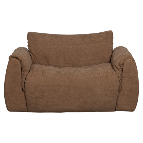 WOOOD loveseat Baggy - Geweven Chenille - Bruin - 81x138x101 - vtwonen shop