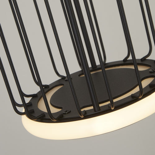 Circolo Plafondhanger met led-balk met 3 lampen, zwart metaal