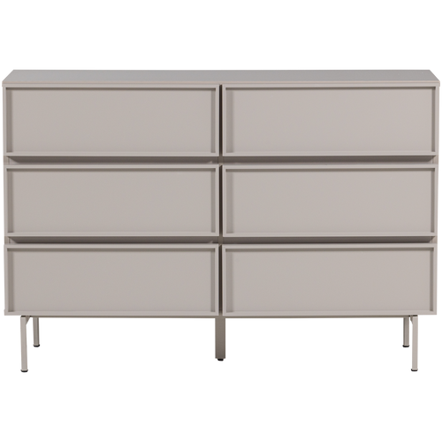 WOOOD ladekast 6 lades Tours - Melamine/MDF - Zand - 80x120x42 - vtwonen shop