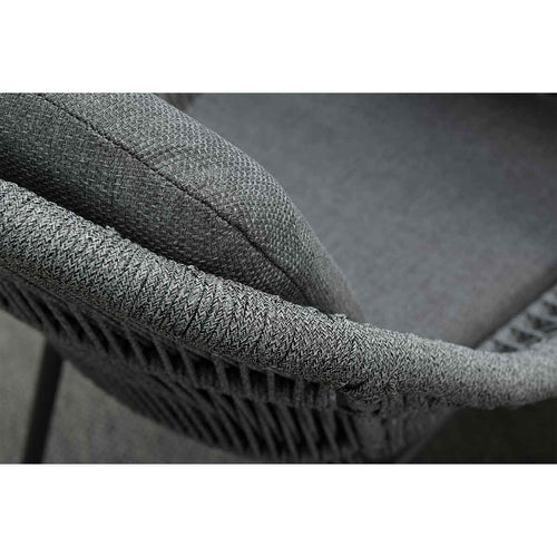 Triton dining fauteuil - carbon black - rope mid grey - mystic grey