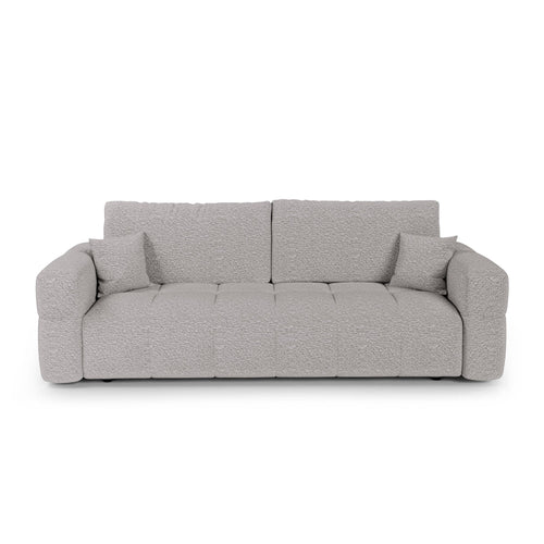 Premium Interiors - Slaapbank met opbergruimte VIBE - bouclé-stof lichtgrijs 247cm