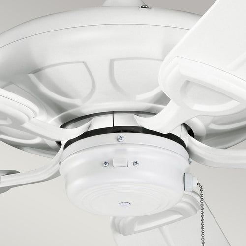 107 cm Deckenventilator mit Zugkette und 5 Flügeln, Mattweiß