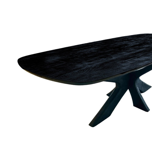 Brix eetkamertafel Montreaux - zwart - mangohout - 220cm