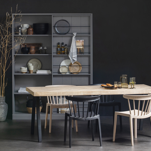 WOOOD 2-standen poot vierkant 1 stuk Tablo - Metaal - Zwart - 72x79x10